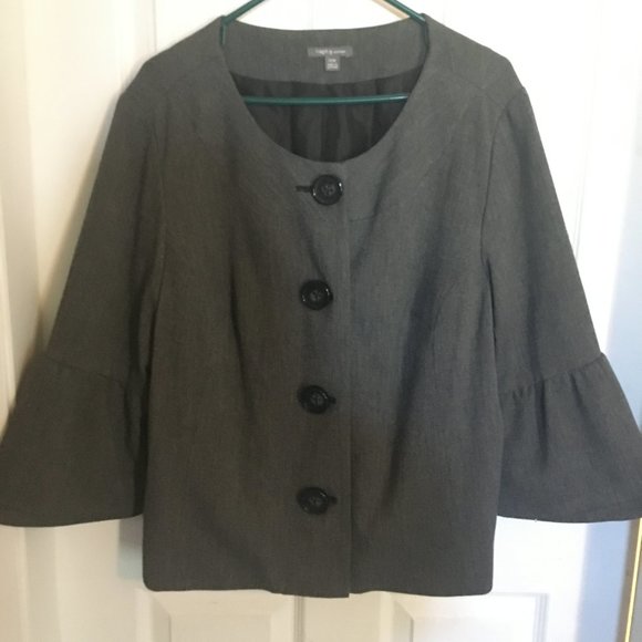 Apt 9 Grey Blazer with 3/4 sleeve - Picture 1 of 4